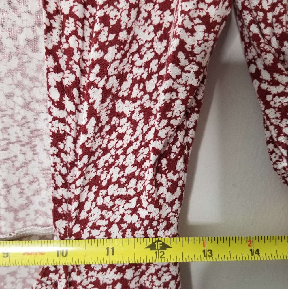 Free People Dancing In The Dark Mini Dress Plum Red Floral Print Sz S - Picture 13 of 14